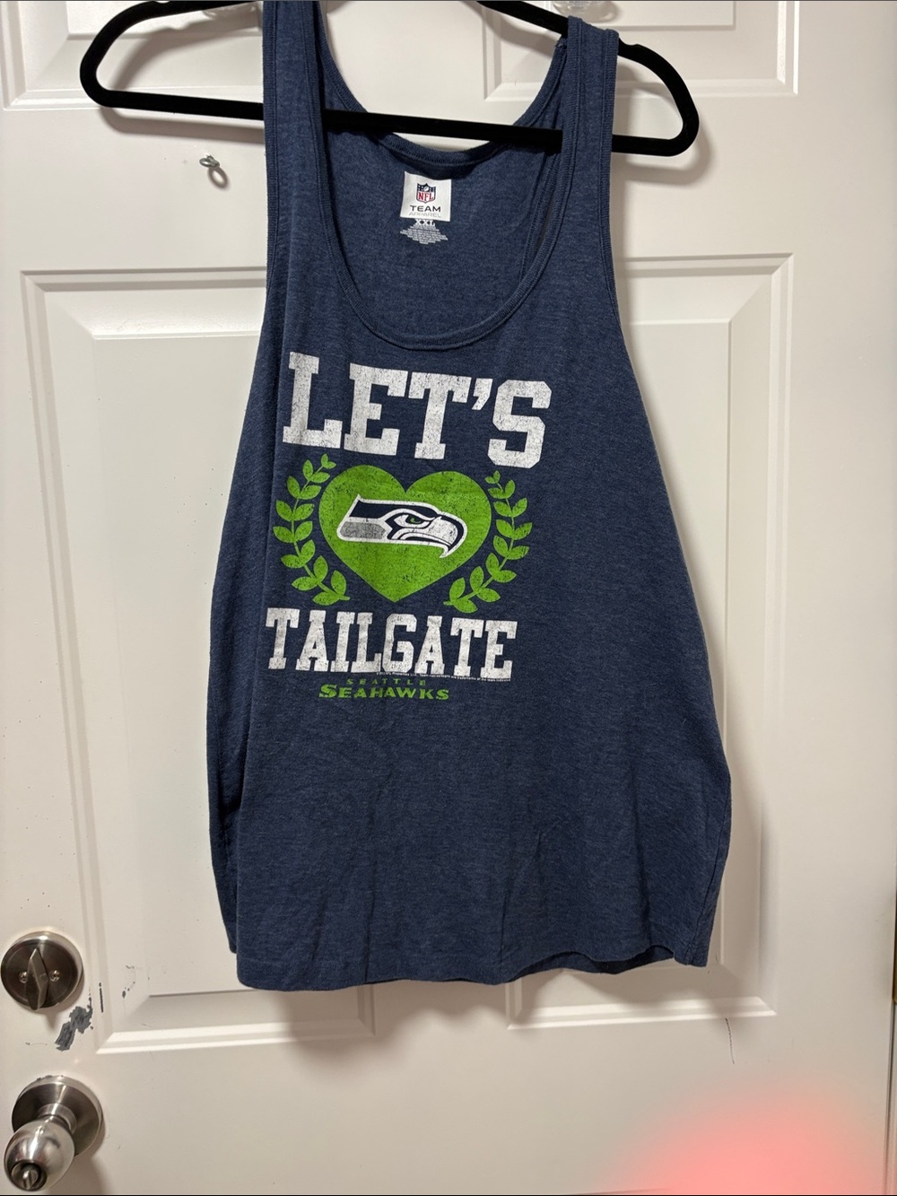 NFL Team Women's Navy 'Let's Tailgate' Tank Top